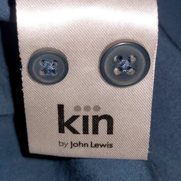 Kin by John Lewis Teal Blue Button Down Shirt Long Sleeve Pocket Casual Womens M - Picture 8 of 8